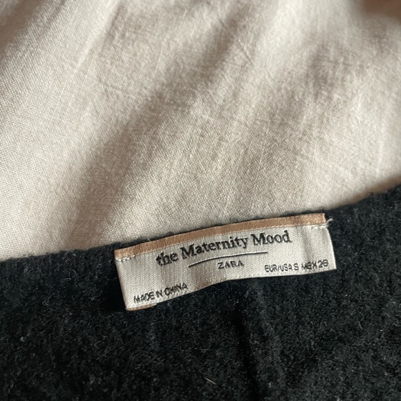 Zara Wool Blend Black Sleeveless Maternity Jumpsuit - Picture 4 of 6